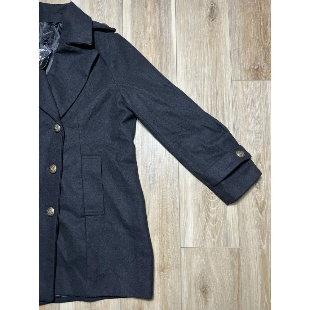 NWT Lane Bryant Wool Black Pea Coat - Women Size 18 / 20 - Picture 8 of 16